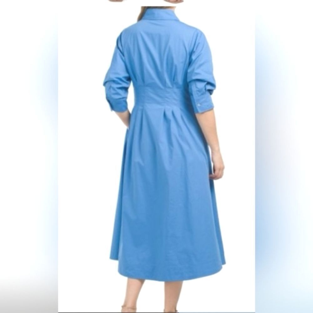 Elie Tahari Megan Markle Button Down French Blue Shirt  Midi Dress Sz 6 - Picture 10 of 16